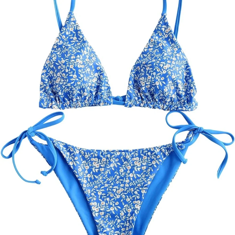 Cute blue & yellow bikini - Picture 2 of 2